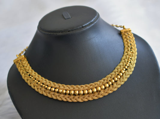 Antique gold tone necklace dj-45478